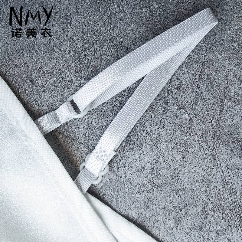 白色 雪纺假领子女百搭简约对角线内搭假领子黑条织带尖领毛衣衬衫假领