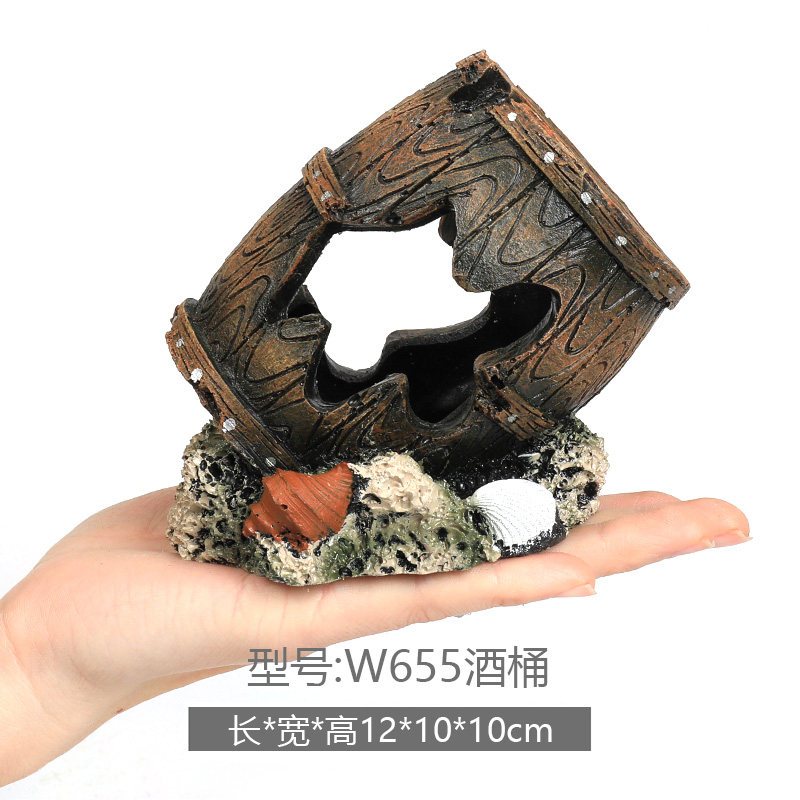 鱼缸造景装饰海绵宝宝公仔水族箱卡通树脂小摆件鱼虾躲避屋