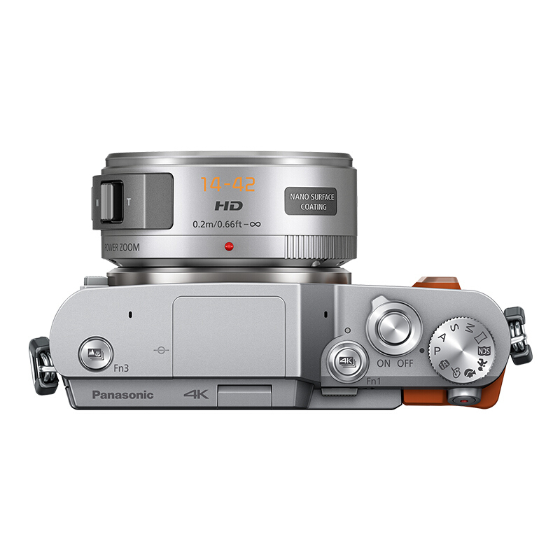 松下(Panasonic) DC-GF10X(14-42X) 微单相机 单镜头套装 翻转显示屏 桔色1600万像素