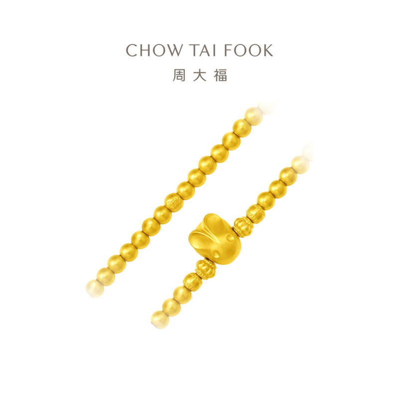 周大福传承韩美林艺术传承足金黄金手链寓意福临满门(工费:860计价) F230930