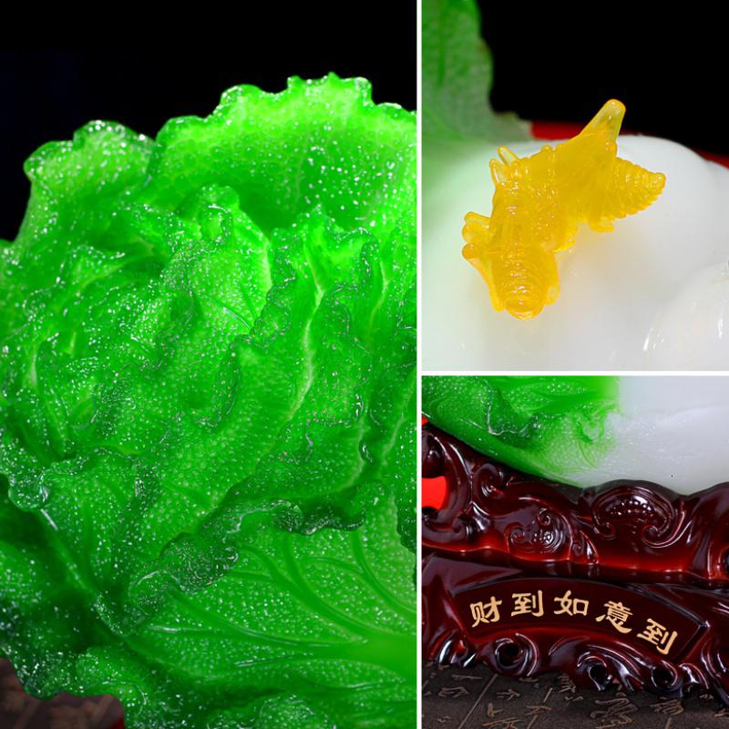 家柏饰(CORATED)玉白菜摆件 大号创意家居客厅电视柜装饰工艺品商务礼品高清大图