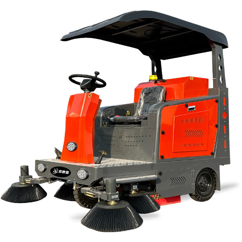 京世嘉 五刷款驾驶式扫地机 工业扫地车户外道路清扫车户外商用小区物业马路电动扫路车 JS-2000C 红色 YGQC