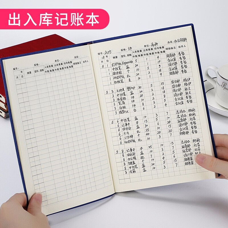 林檎记账本手帐家庭理财笔记本懒人现金日记账本多功能记帐本店铺商用账本收支明细账流水进出帐家 黑色160张（2本装）