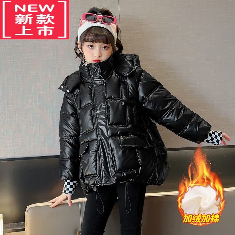 可莉允女童棉服冬装韩版2022新款女孩羽绒棉衣儿童加厚免洗外套洋气棉袄图片