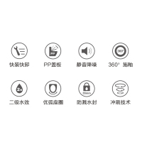 九牧(JOMOO)马桶虹吸式坐便器节水家用大冲力卫生间抽水马桶缓降 节水虹吸大冲力马桶11264 400坑距