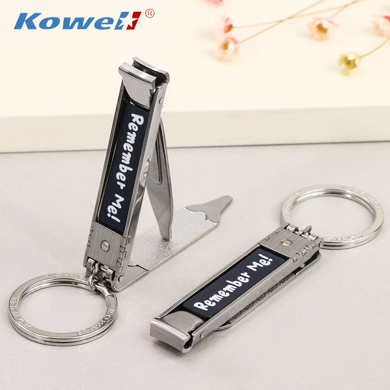 韩国(kowell)进口指甲剪多功能不锈钢指甲钳家用单个装指甲刀蓝色