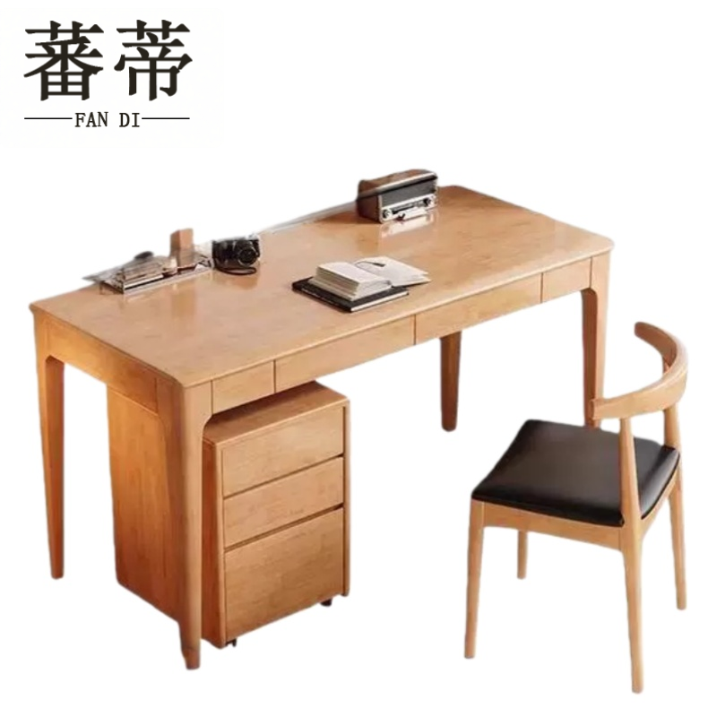蕃蒂书桌1m+椅子(含矮柜)套高清大图