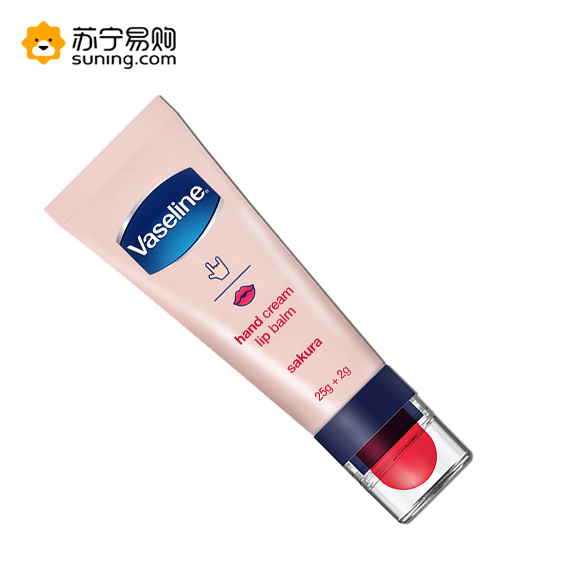 凡士林(Vaseline) 手霜唇膏二合一 润手霜 27g(莹润樱花、醇乳木果随机发货)