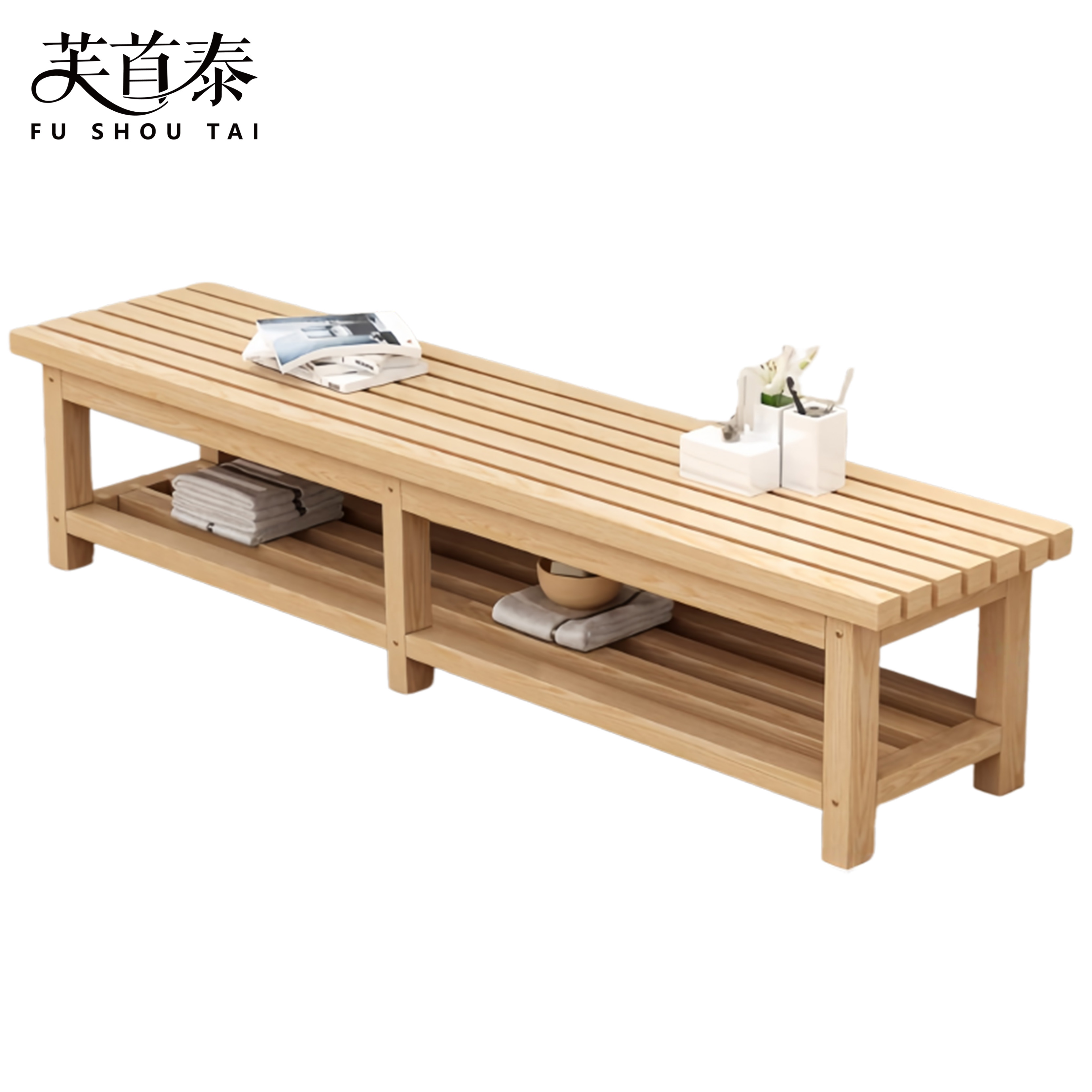 芙首泰双层休闲凳1800*400*400mm个高清大图