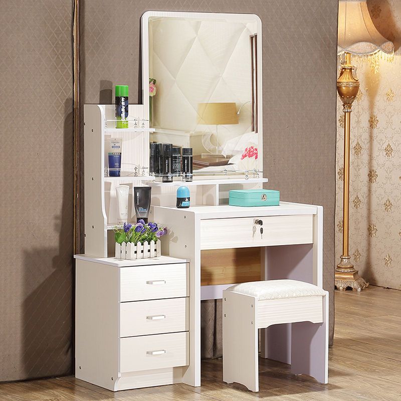 网红小户型梳妆台化妆柜桌子卧室现代简约省空间收纳多功能少女心