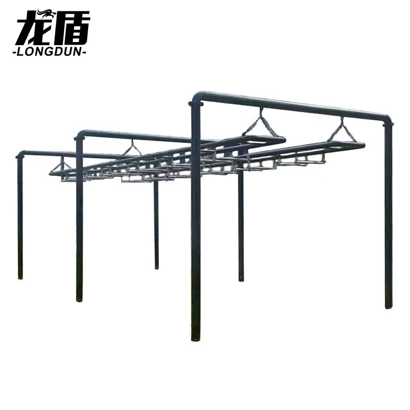 龙盾晃动横梯400米渡海登陆训练场 户外扩展体能训练器材