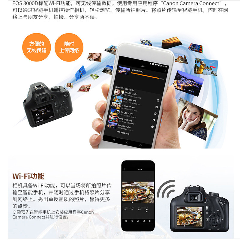 佳能(Canon) EOS 3000D 入门级数码单反相机 (单位:台)