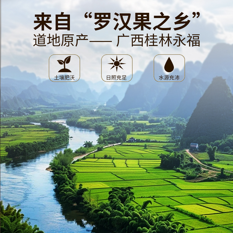[买1送1同款]北京同仁堂内廷上用散装罗汉果70g干果大果广西桂林特产级野外生永福罗汉果花茶正品