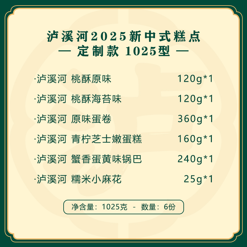 泸溪河桃酥糕点组合 中式糕点心饼干早餐网红休闲零食礼盒 中式糕点礼盒1025g高清大图