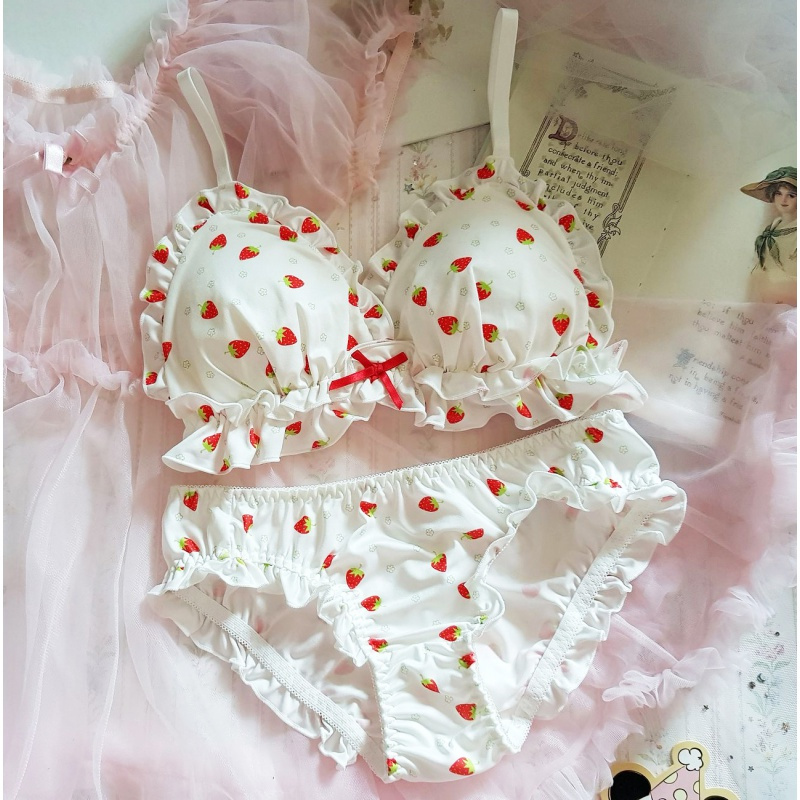 suntek特价日系软妹萝莉可爱猫咪猫爪牛奶丝无钢圈三角杯文胸套装内衣