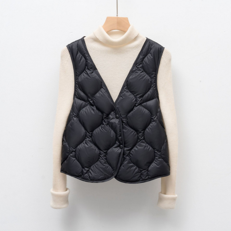 90鹅绒羽绒服女轻薄马甲葫芦新款秋冬简约内搭羽绒内胆