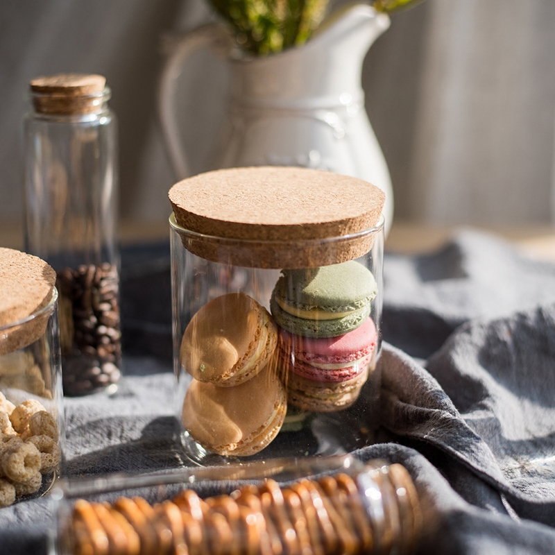 美帮汇软木塞高硼玻璃瓶装饰摆件微景观玻璃罐收纳杂货干花标本 G(6.5cmX6cm)高清大图