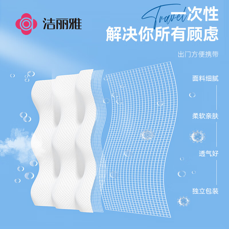 洁丽雅(Grace)一次性四件套旅行床单被罩枕套加厚床上用品酒店隔脏便携双人款JA0326高清大图