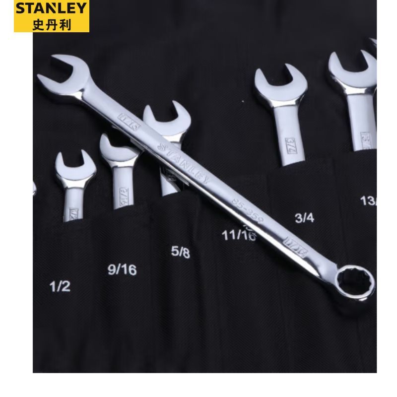 史丹利(STANLEY)两用长扳手11件套英制精抛光(个)高清大图