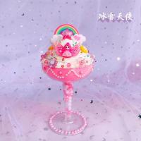 儿童diy手工彩泥雪花泥冰淇淋杯制作女孩玩具套装材料包 生日礼物 01冰雪天使