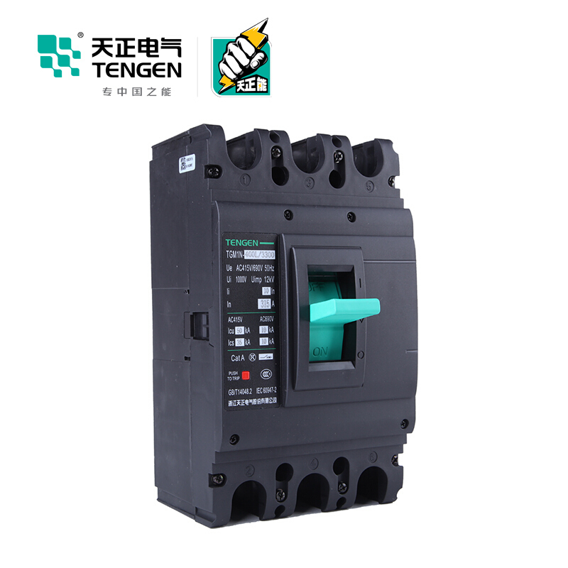 天正电气 TGM1N-400L 50KA 热磁式 315A 3P 手动固定式380V 330021700161塑壳断路器