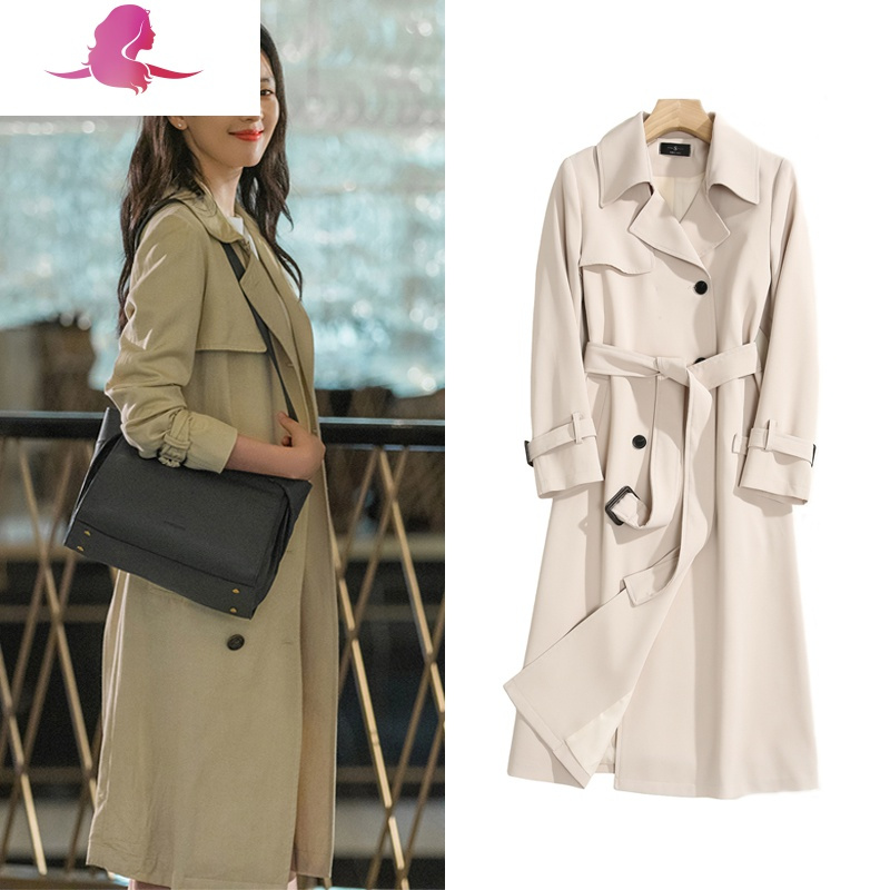 艳如飞三十而已童瑶顾佳同款风衣女长款早秋宽松气质英伦风收腰显瘦