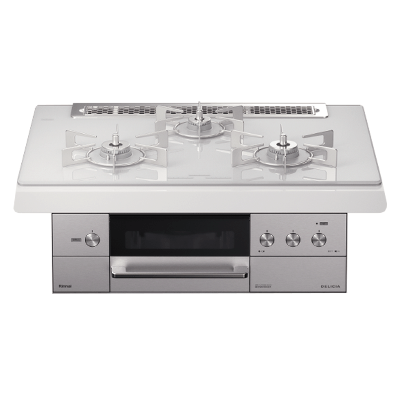 日本林内燃气灶DELICIA(按键)75嵌入式三眼灶煤气炉烤箱自动烤配烤盘天然气RHS71W30E14RCASTW图片