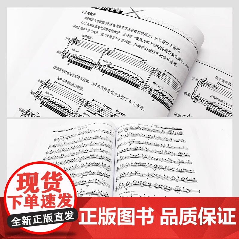 正版从零起步学长笛零基础自学教材儿童初学者入门长笛教程书长笛流行经典歌曲初级入门基础教程音阶练习书长笛演奏实用教程材高清大图