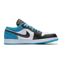 Air Jordan 1 AJ1 Low SE 激光蓝 黑粉泼墨 男士低帮休闲运动篮球鞋