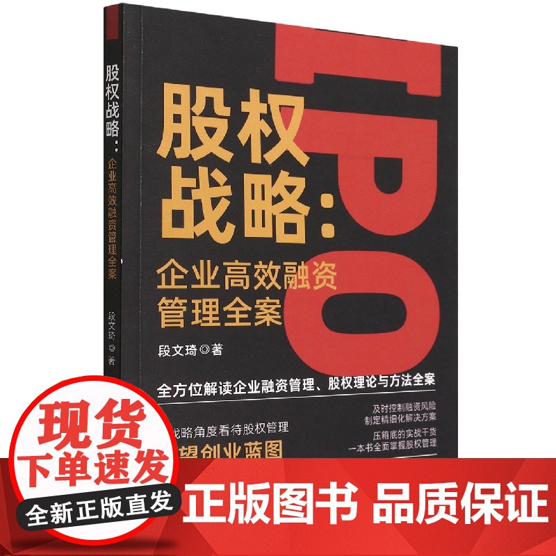 股权战略--企业高效融资管理全案高清大图