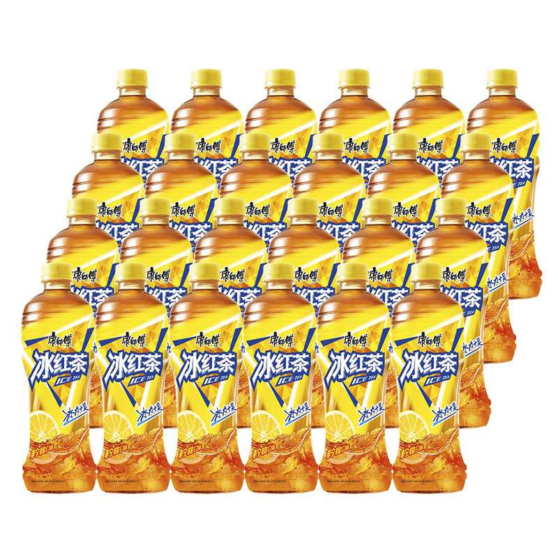 康师傅 冰红茶柠檬味500ml*24入整箱瓶装 茶饮品饮料(新老包装随机发货)