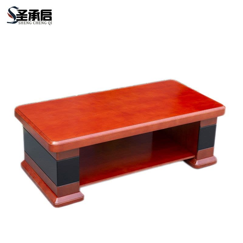 圣承启 茶桌 红木色张图片