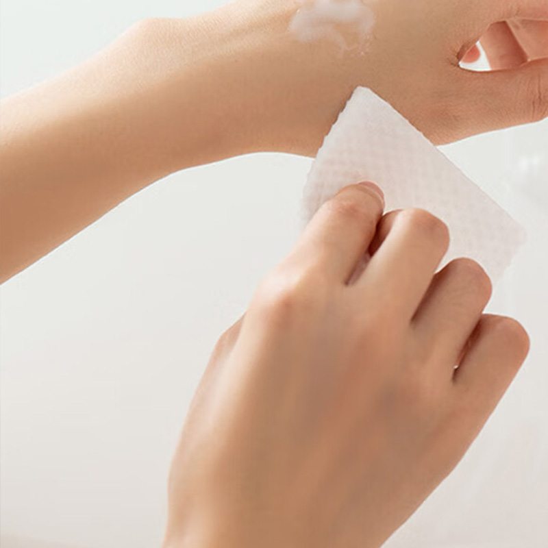 洁丽雅洁面巾100抽*5包干湿两用加厚珍珠纹MRJ735-5高清大图