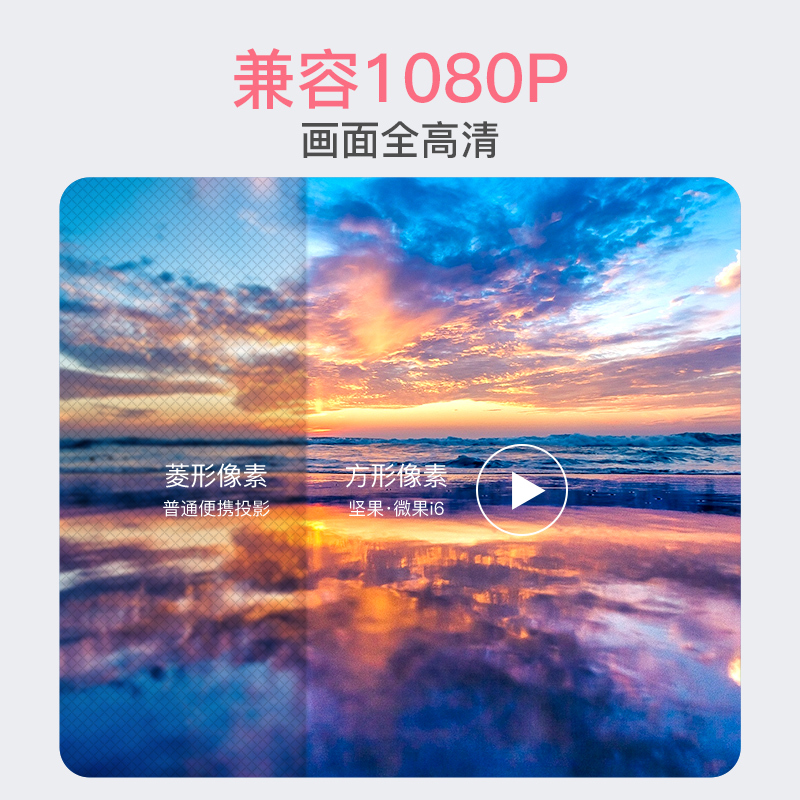 坚果(JmGO)I6 小型便携迷你投影仪 兼容1080P 650光源亮度 家庭影院 wifi无线 仅重0.5KG