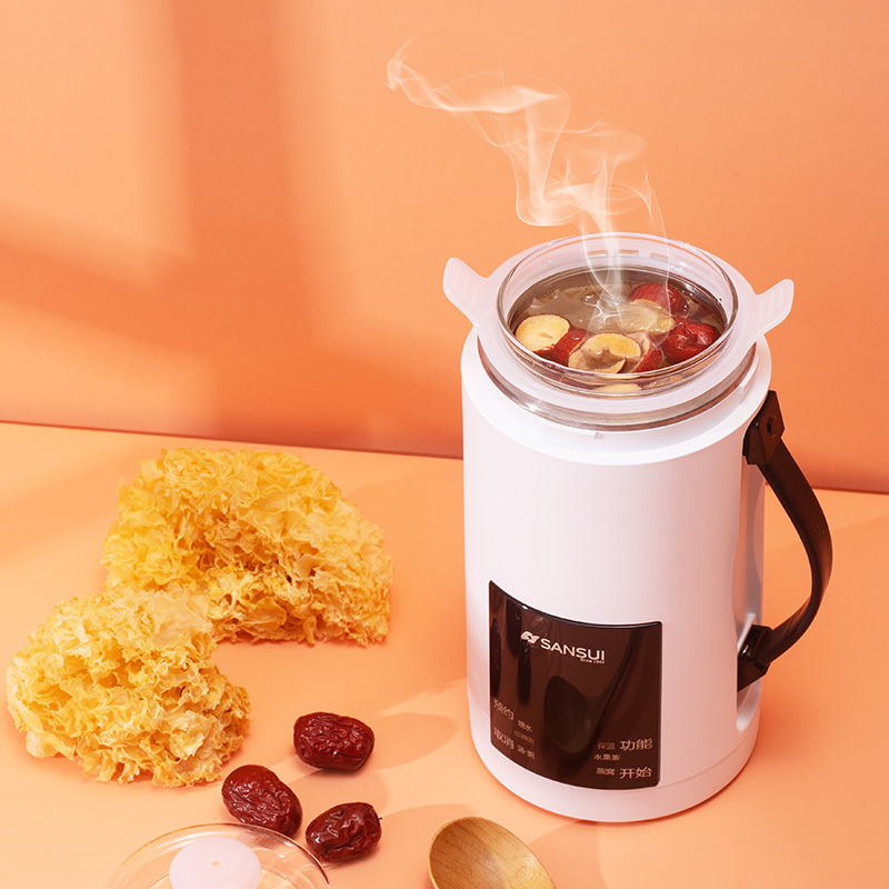 山水（SANSUI）电热水壶多用途锅智能壶便携式烧水壶电热水杯迷你旅行煮粥煮面电热水壶电饭煲烧水养生壶创意礼品高清大图