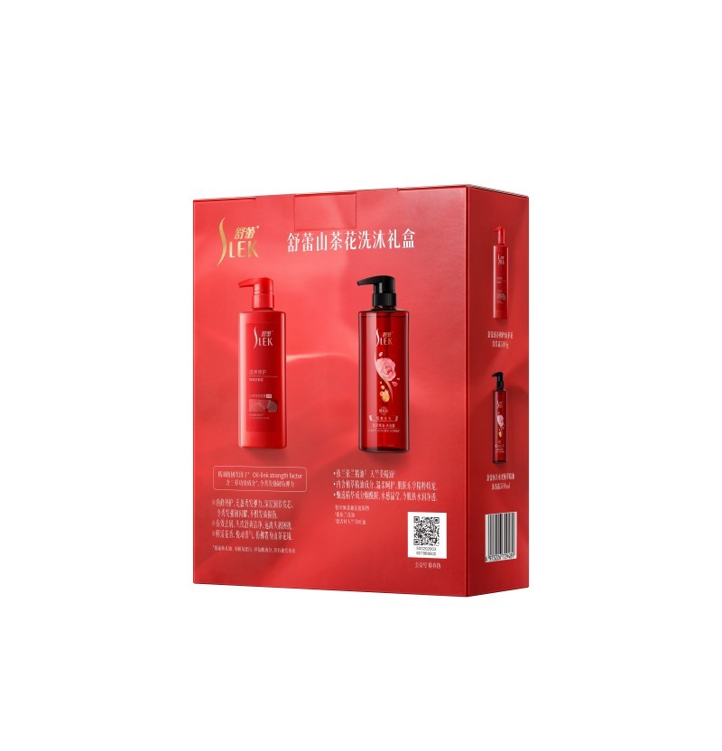 舒蕾(SLEK) 山茶花烟酰胺洗沐组合(洗发露500ml+沐浴露500ml)高清大图