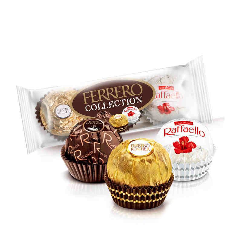 费列罗(Ferrero Rocher)臻品威化糖果巧克力 婚庆喜糖零食 情人节表白礼物 48粒礼盒装518.4g高清大图