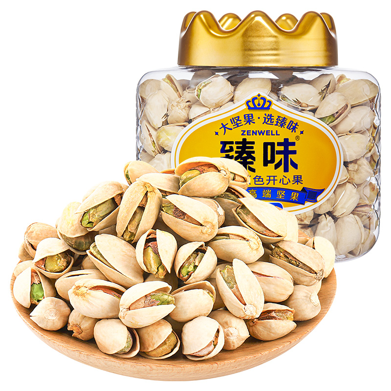 臻味-260g美国原色开心果每盎司18-20颗特大果标准非油炸坚果