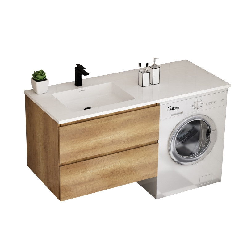 洗衣机柜手逗浴室台面一体洗面盆卫生间洗脸盆台盆组合洗手台卫浴