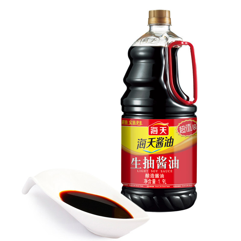海天生抽酱油 1900ml 酿造酱油火锅调味品炒菜拌米饭拌面条