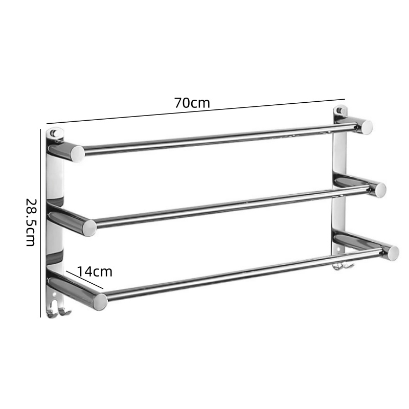 攸形 浴室毛巾架70cm个高清大图