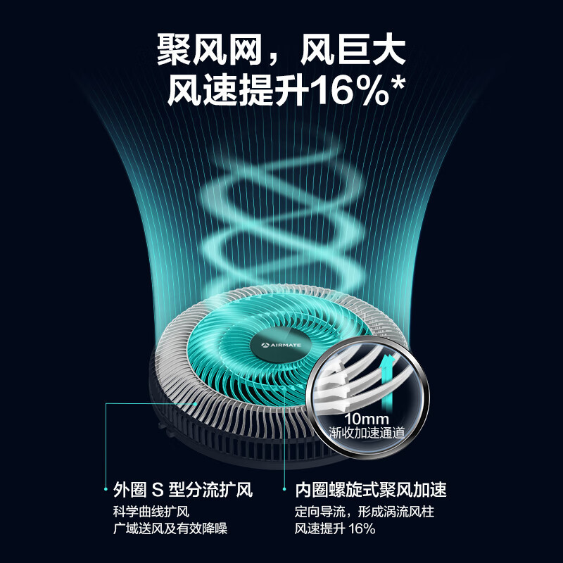 艾美特(AIRMATE)电风扇五叶家用智能遥控大风量摇头立式落地扇节能轻音定时电扇宿舍降温风扇 FSW52R 遥控款 爆