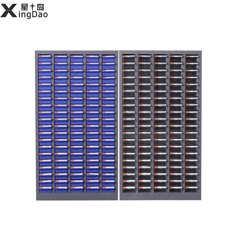 星岛铁皮零件柜抽屉式落地式收纳螺丝文件柜物料工具元件柜100抽无门零件柜