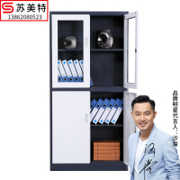 苏美特文件柜办公柜钢制铁皮柜资料档案储物灰白拆装等体器械加厚款