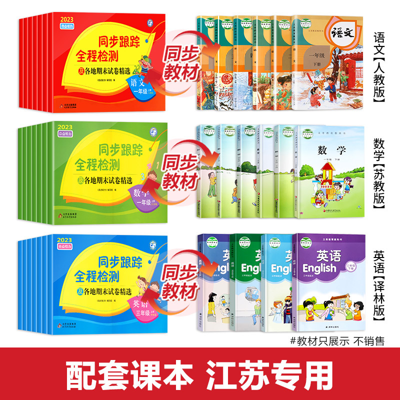 [套装2册]语文+数学 六年级下 [正版]2023秋亮点给力同步跟踪全程检测试卷一二年级上册三四五六年级小学语文数学英语