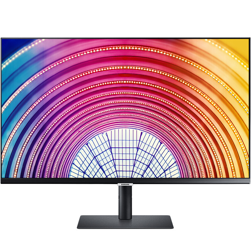 三星(SAMSUNG)S27A600NWC 27英寸2K高清/FreeSync/10.7亿色可壁挂微边框旋转升降底座usb3.0电脑显示器(HDMI+DP)