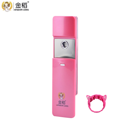 金稻(kingdom)补水仪 KD777 粉色 随时便携保湿 脸部加湿器 纳米喷雾机 美容仪