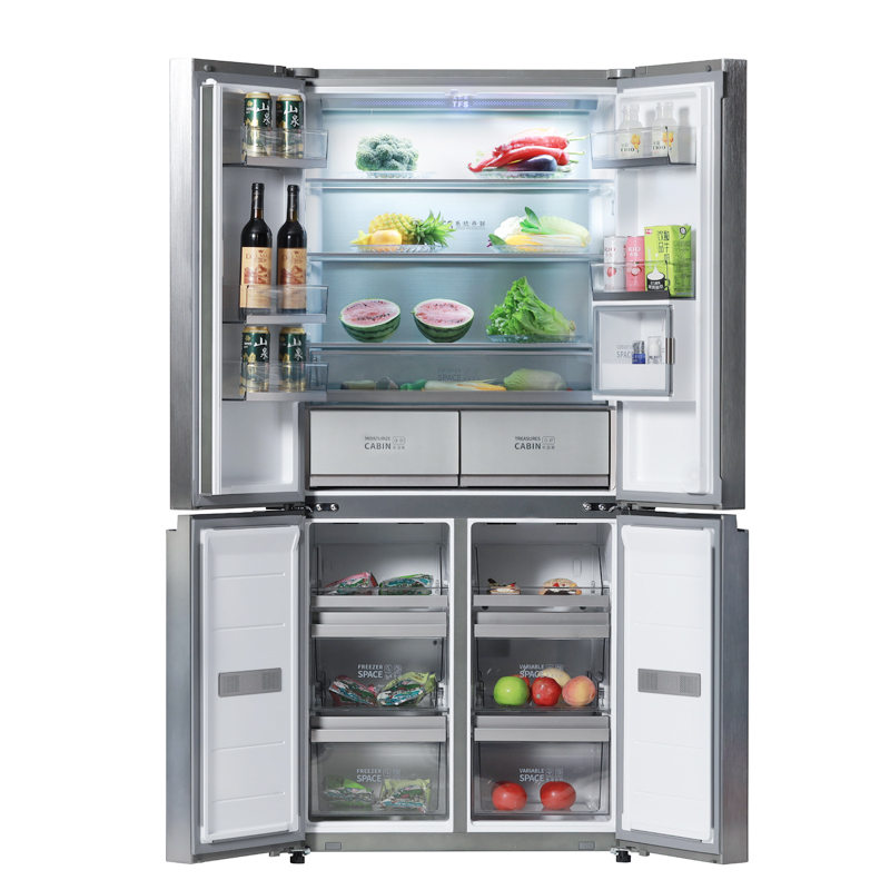 伊莱克斯(electrolux)600升十字对开门冰箱 纤薄机身底部散热 等离子