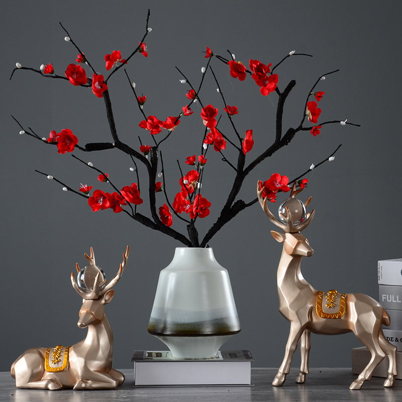 客厅酒柜装饰品摆件家居饰品美式创意摆设玄关鞋柜麋鹿工艺品c款三