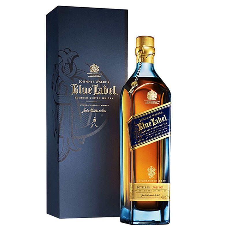 尊尼获加(Johnnie Walker) 蓝方/蓝牌 苏格兰 调和型 威士忌 40%vol 1000ml/瓶